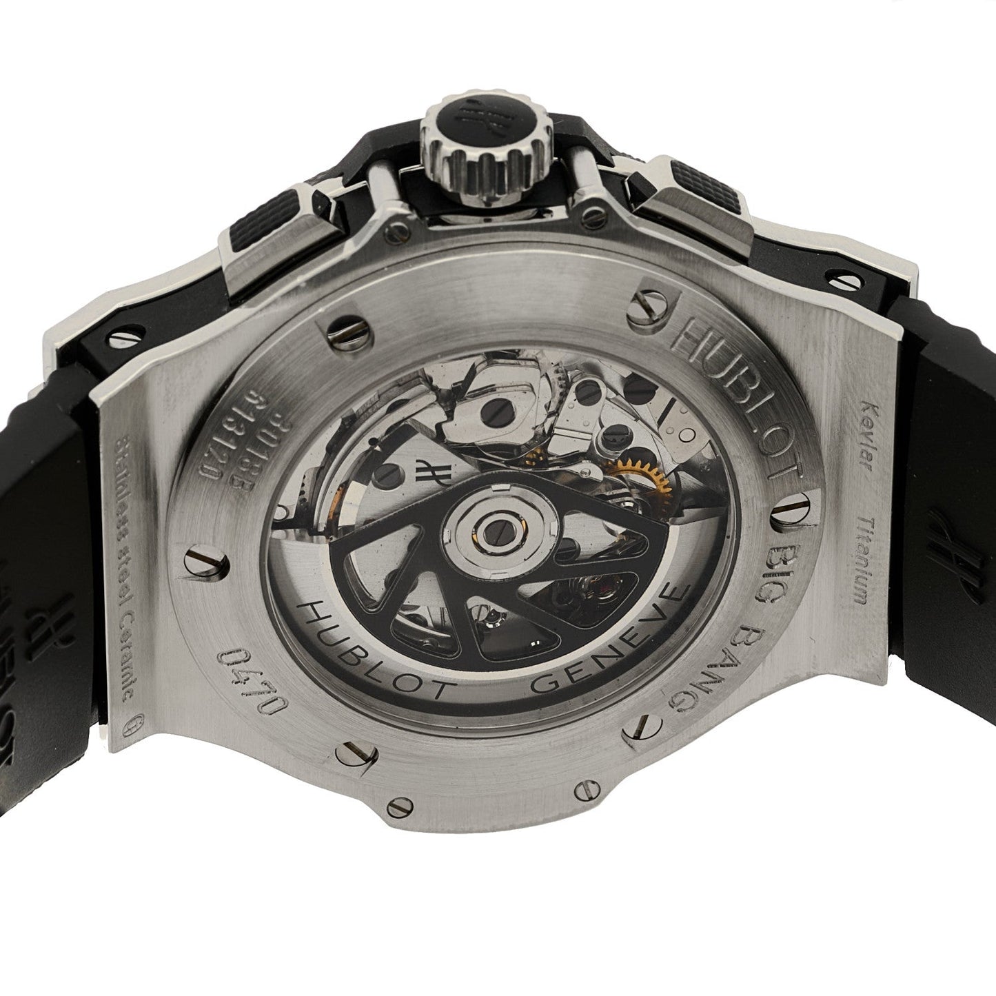 Stainless Steel Ceramic Rubber 44mm Big Bang Automatic Watch Black 301.SB.131.RX
