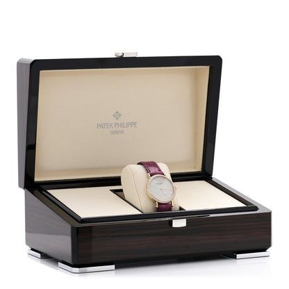 18K Rose Gold Alligator Diamond 34.6mm Calatrava Automatic Watch 7200/200R-001