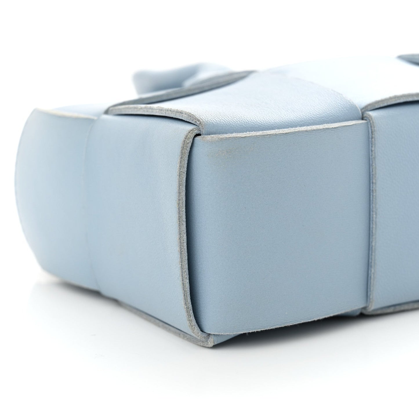 Nappa Maxi Intreccio Mini Arco East West Tote Ice Blue
