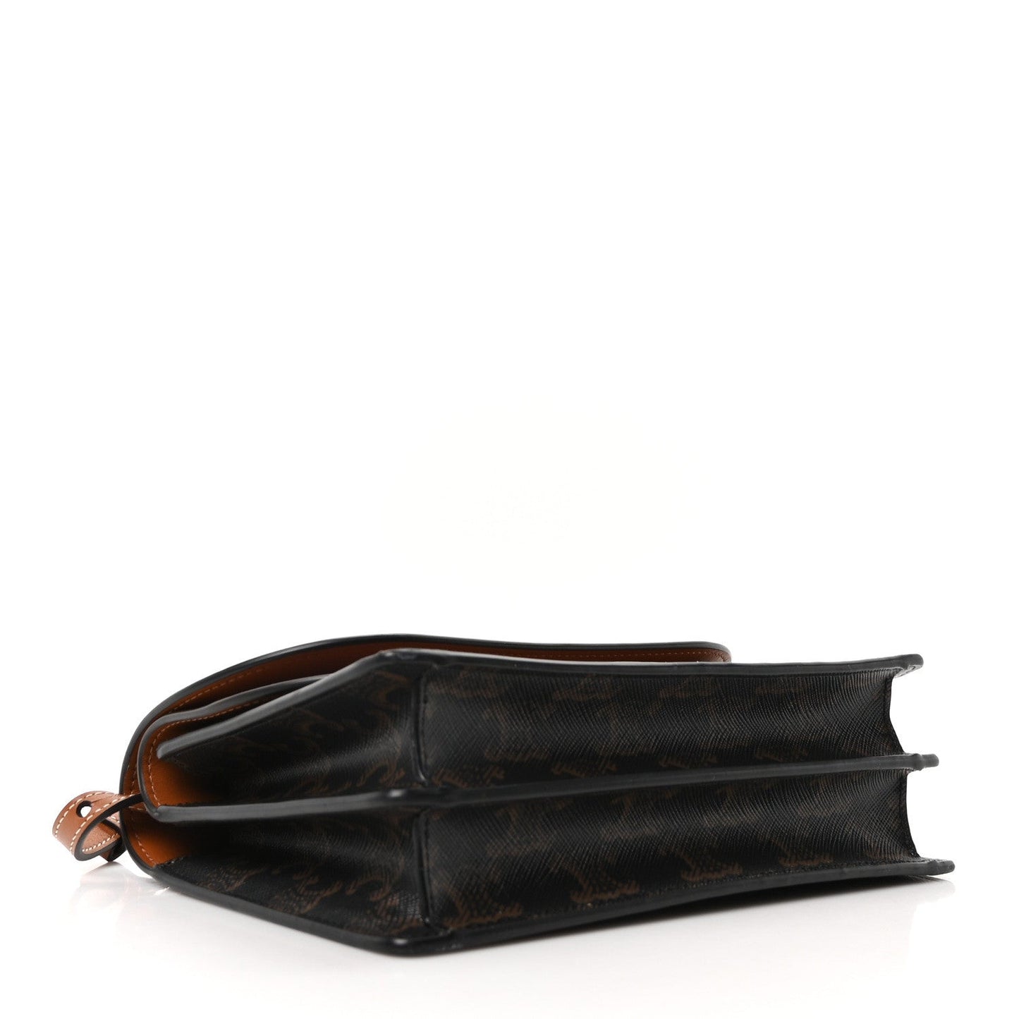 Triomphe Canvas Lambskin Wallet On Strap Tan