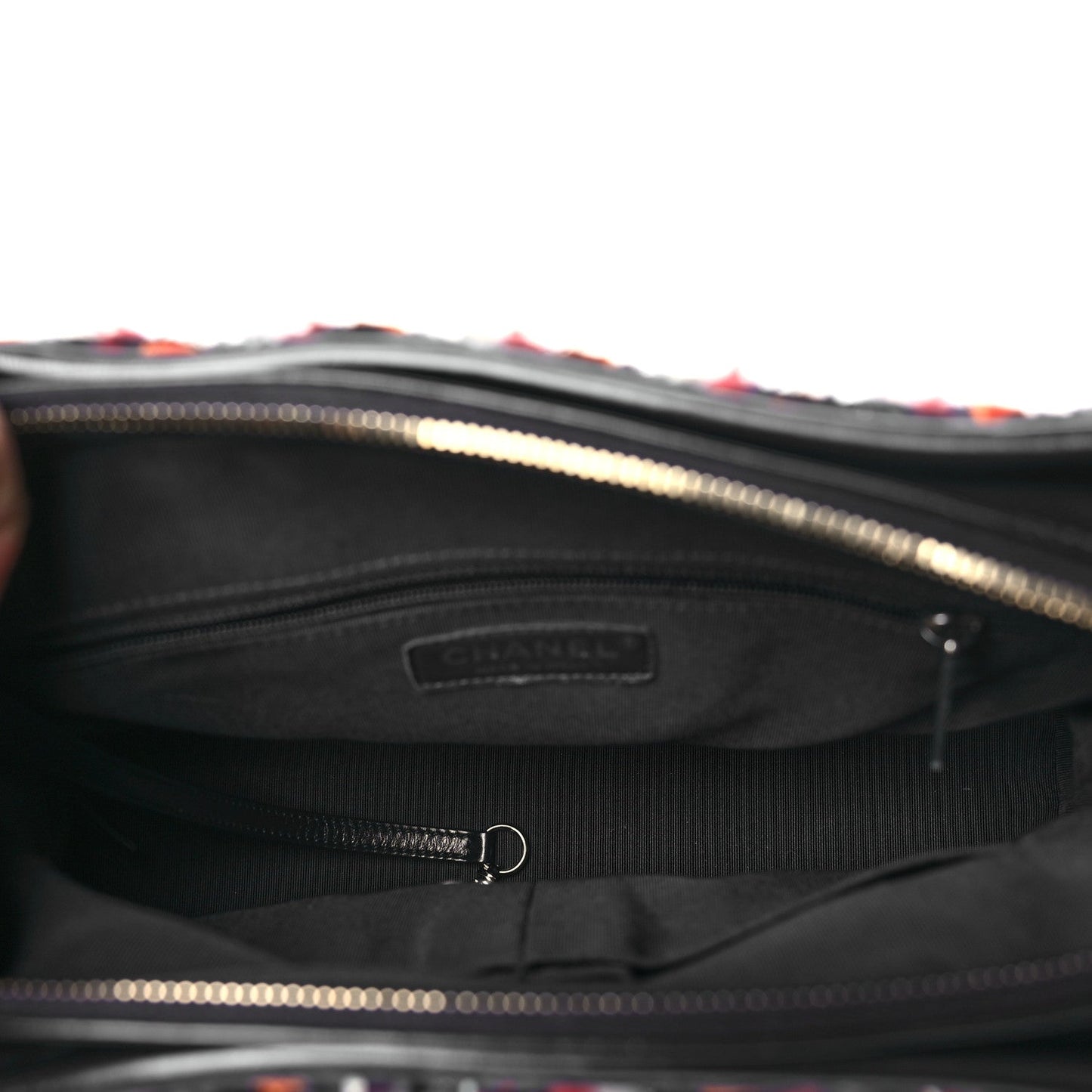 Tweed Calfskin Medium Gabrielle Hobo Black Red Blue