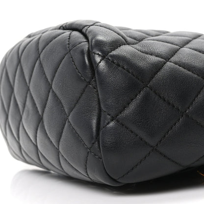 Calfskin Quilted Mini Urban Spirit Backpack Black