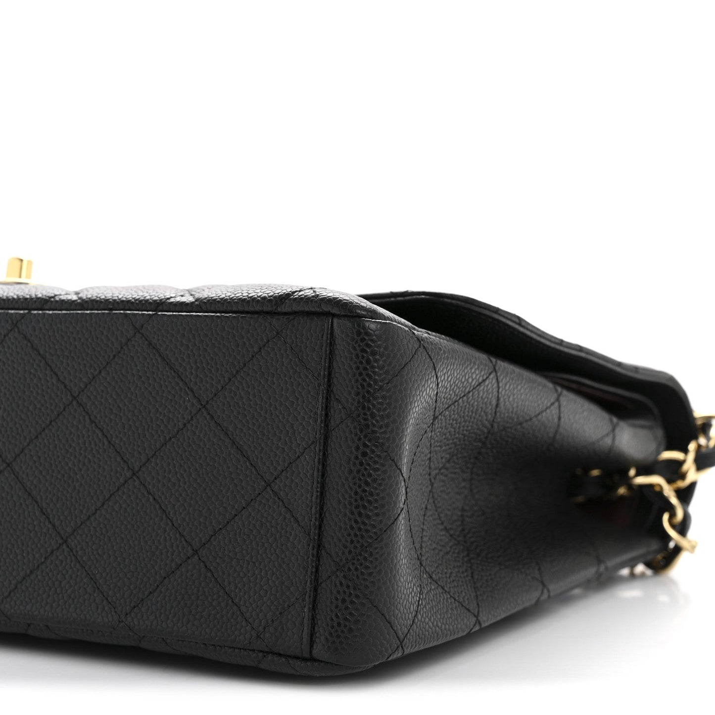 Caviar Quilted Maxi Double Flap Black