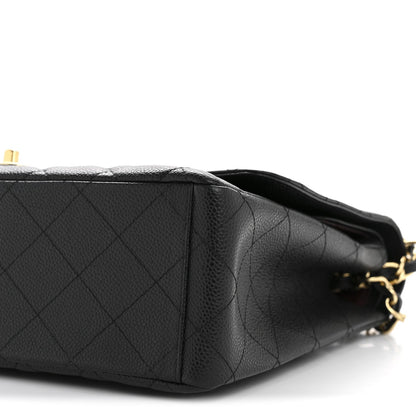Caviar Quilted Maxi Double Flap Black