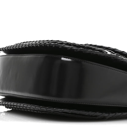 Pony Hair New Bamboo Medium Top Handle Bag Black