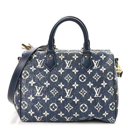 Monogram Jacquard Denim Speedy Bandouliere 25 Bleu
