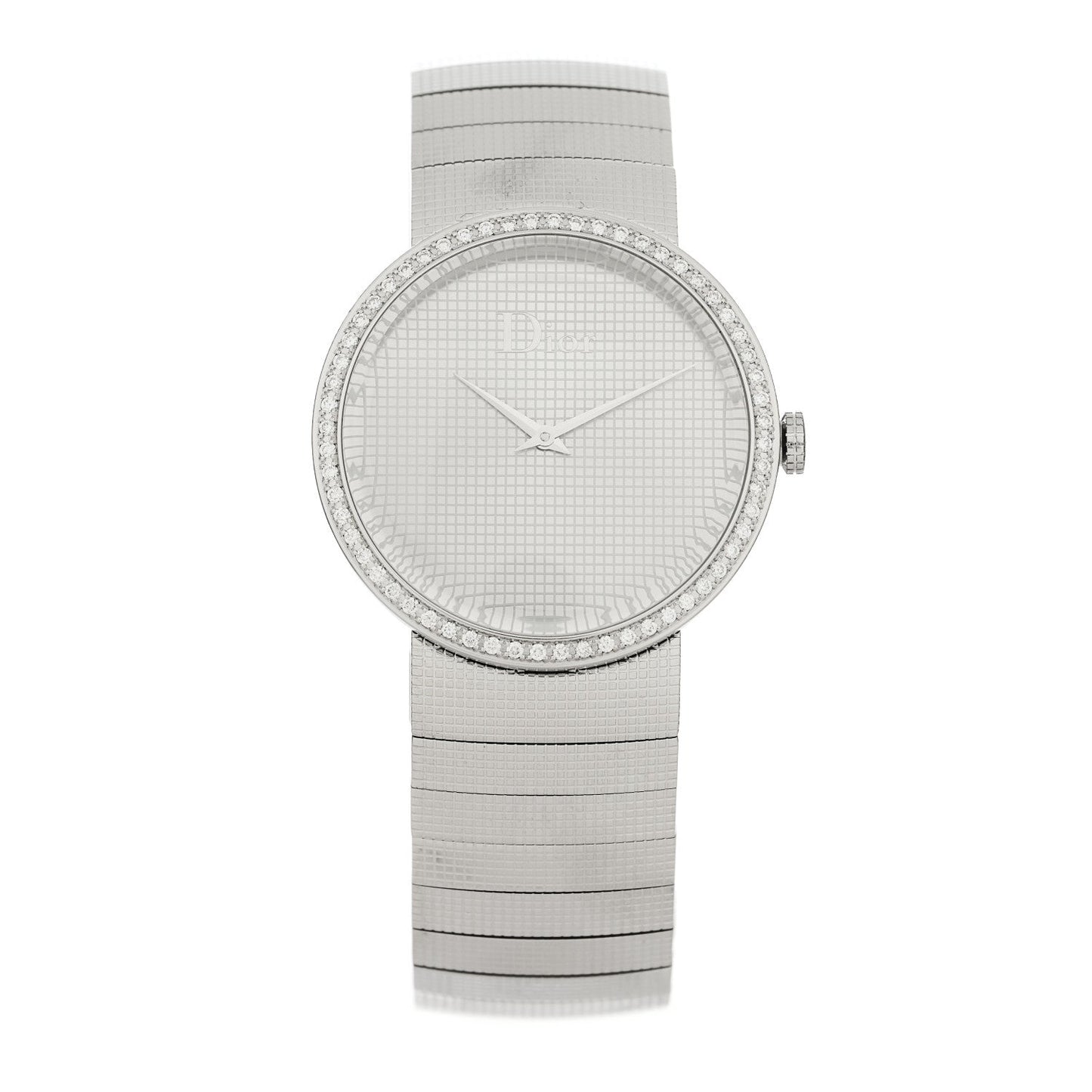 Stainless Steel Diamond Bezel 33mm La D De Dior Quartz Watch