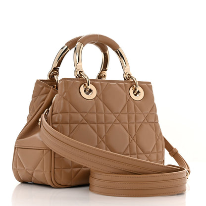 Calfskin Cannage Small The Lady 95.22 Beige
