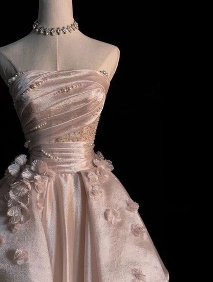 Generous Strapless A-line Tulle Evening Dress,Glam Dress     S5362