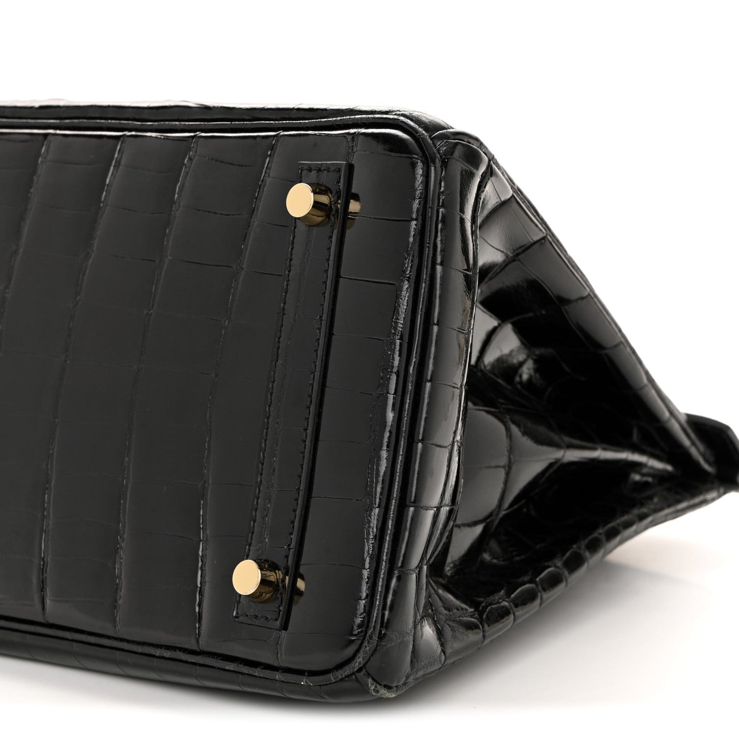 Shiny Niloticus Crocodile Birkin 30 Black