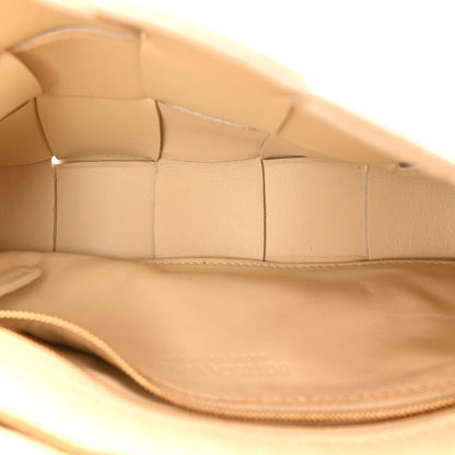 Grained Calfskin Maxi Intrecciato Cassette Crossbody Bag Porridge