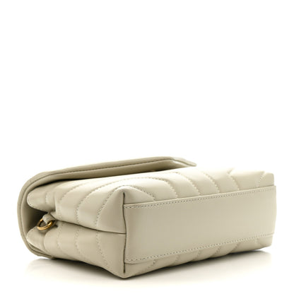 Calfskin Y Quilted Monogram Toy Loulou Crossbody Bag Crema Soft