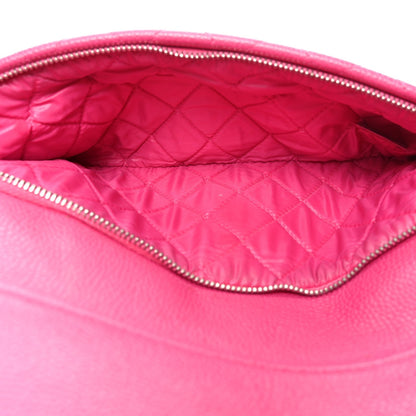 Caviar Quilted CC Beauty Clutch Pink