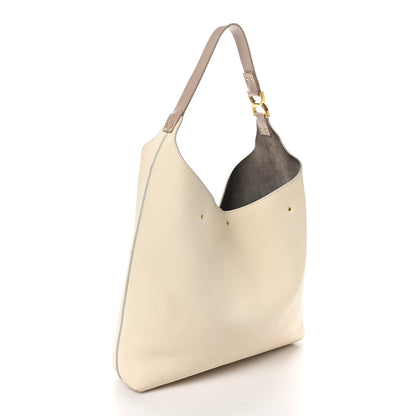 Grained Calfskin Small Marcie Hobo Bag Sweet Beige