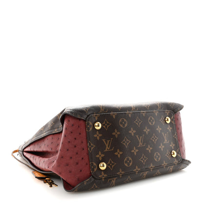 Monogram Python Ostrich Gaia Bordeaux