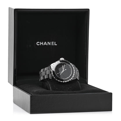 Stainless Steel Ceramic 38mm J12 Untitled Automatic Watch Black