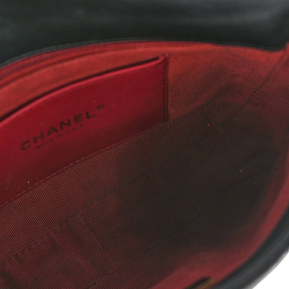 Lambskin Quilted Chain Flap Black
