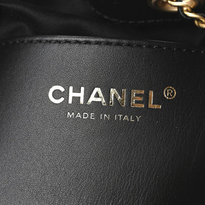Suede Quilted Small Chanel 25 Handbag Black