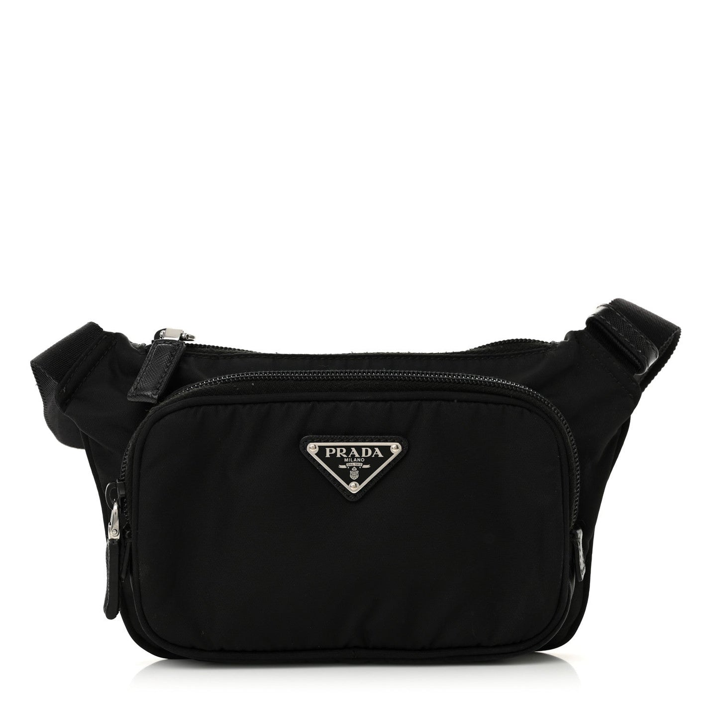 Re-Nylon Saffiano Belt Bag Black