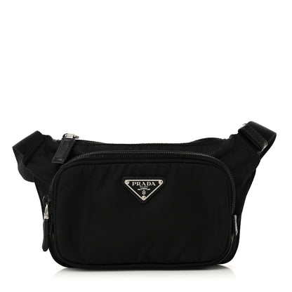 Re-Nylon Saffiano Belt Bag Black