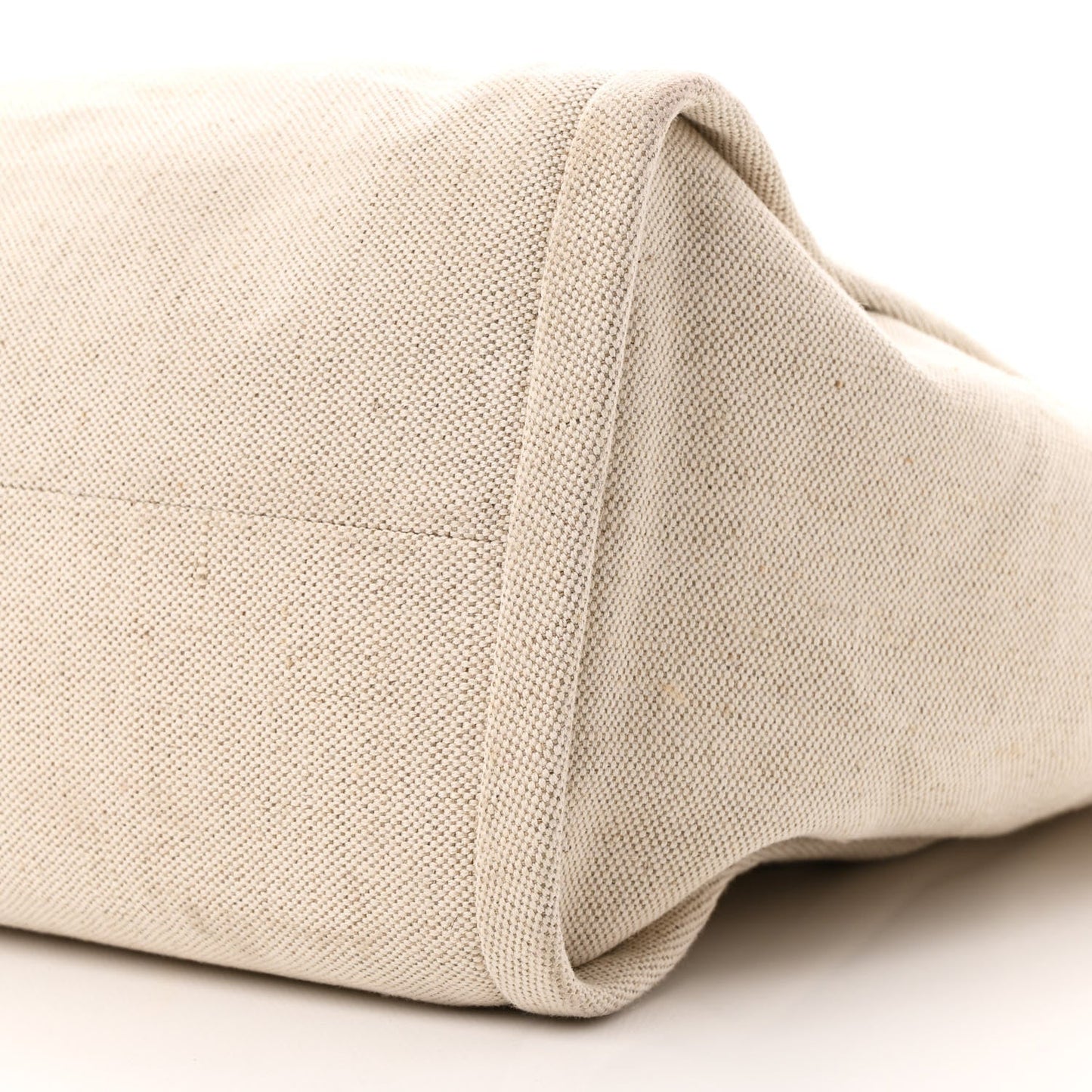 Linen Vitello Large Logo Tote Natural