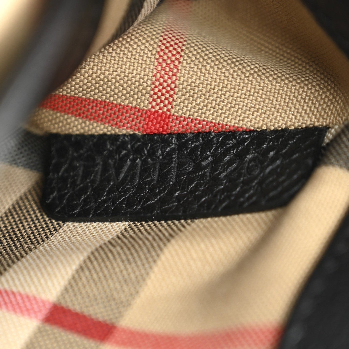 Coated Canvas Calfskin Vintage Check Medium Note Crossbody Bag Black