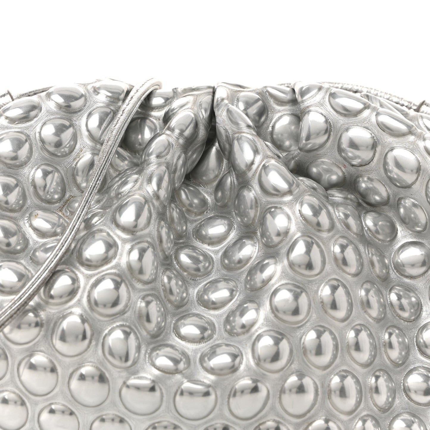 Metallic Fabric Bubble Wrap The Mini Pouch Silver