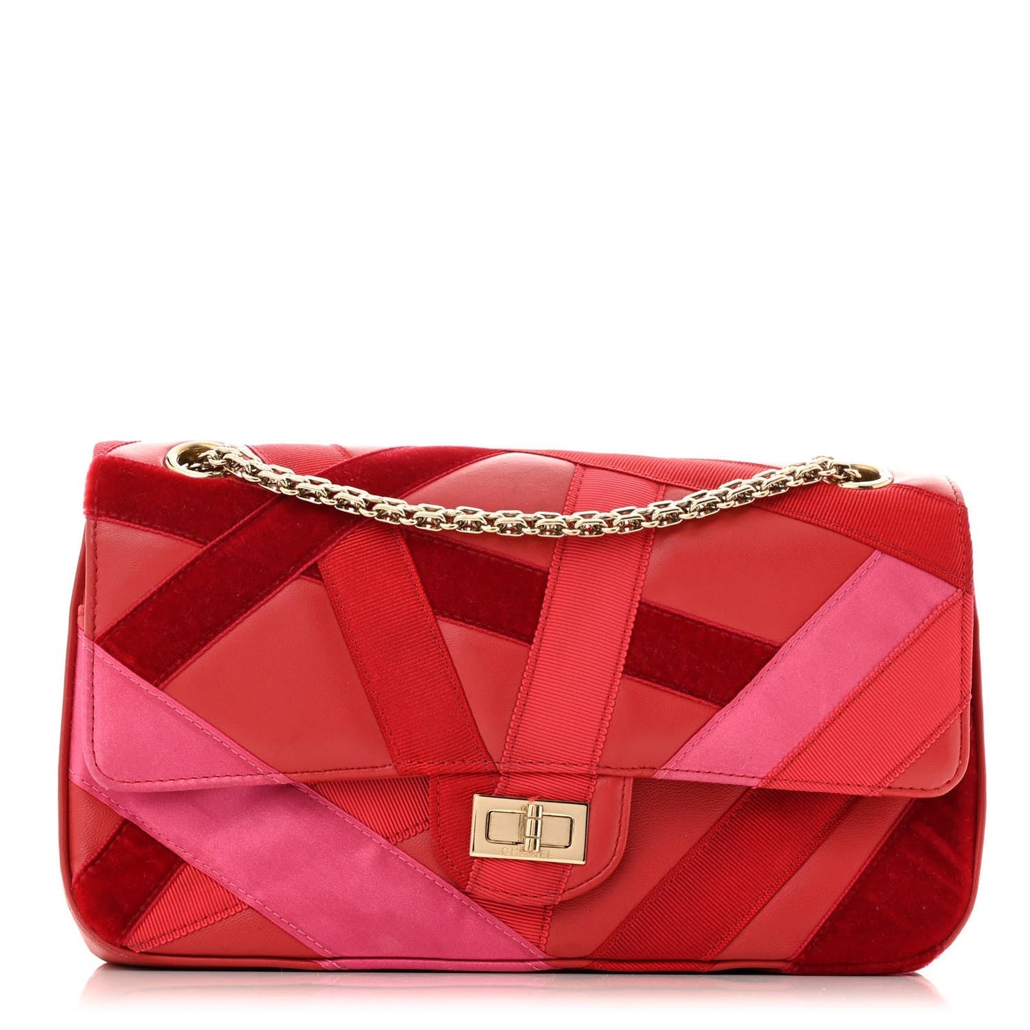 Lambskin Velvet Grosgrain Quilted 2.55 Reissue 225 Flap Red