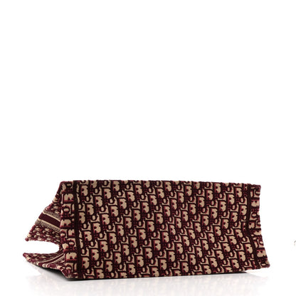 Oblique Large Book Tote Burgundy Multicolor