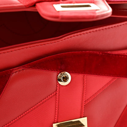 Lambskin Velvet Grosgrain Quilted 2.55 Reissue 225 Flap Red