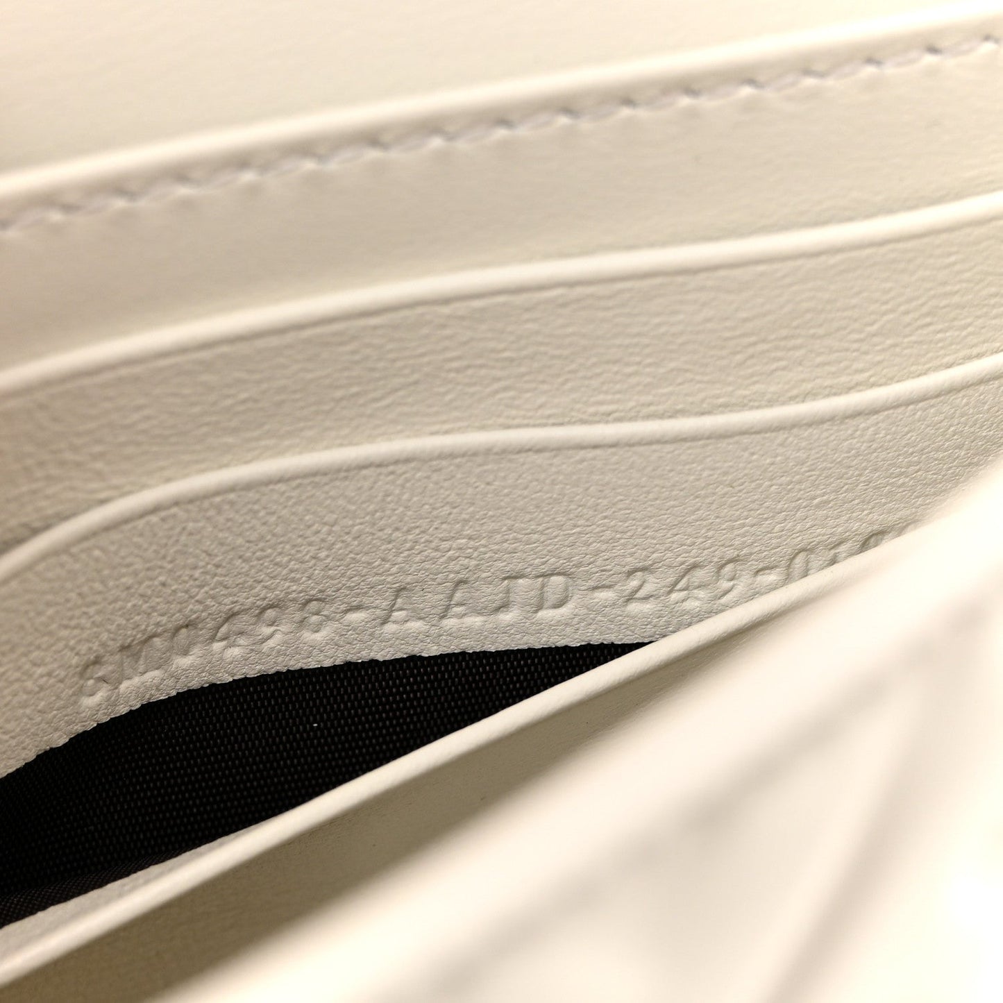 Nappa Matisse FF Embossed Wallet On Chain Baguette White