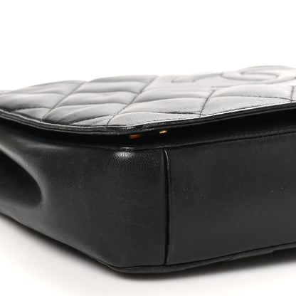 Lambskin Quilted Large Diamond CC Flap Black