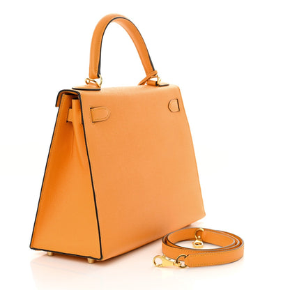 Epsom Horseshoe Kelly Sellier 28 Jaune D'or Etain