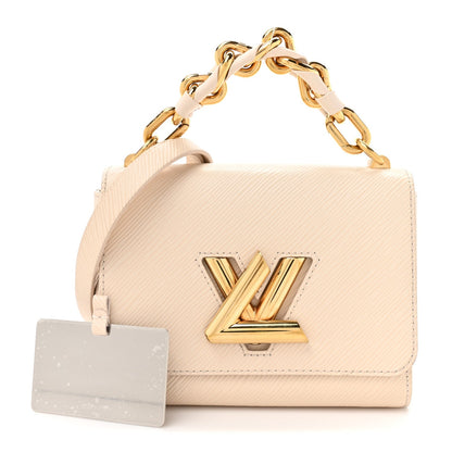 Epi Twist Braided Chain Shoulder Bag PM Quartz White