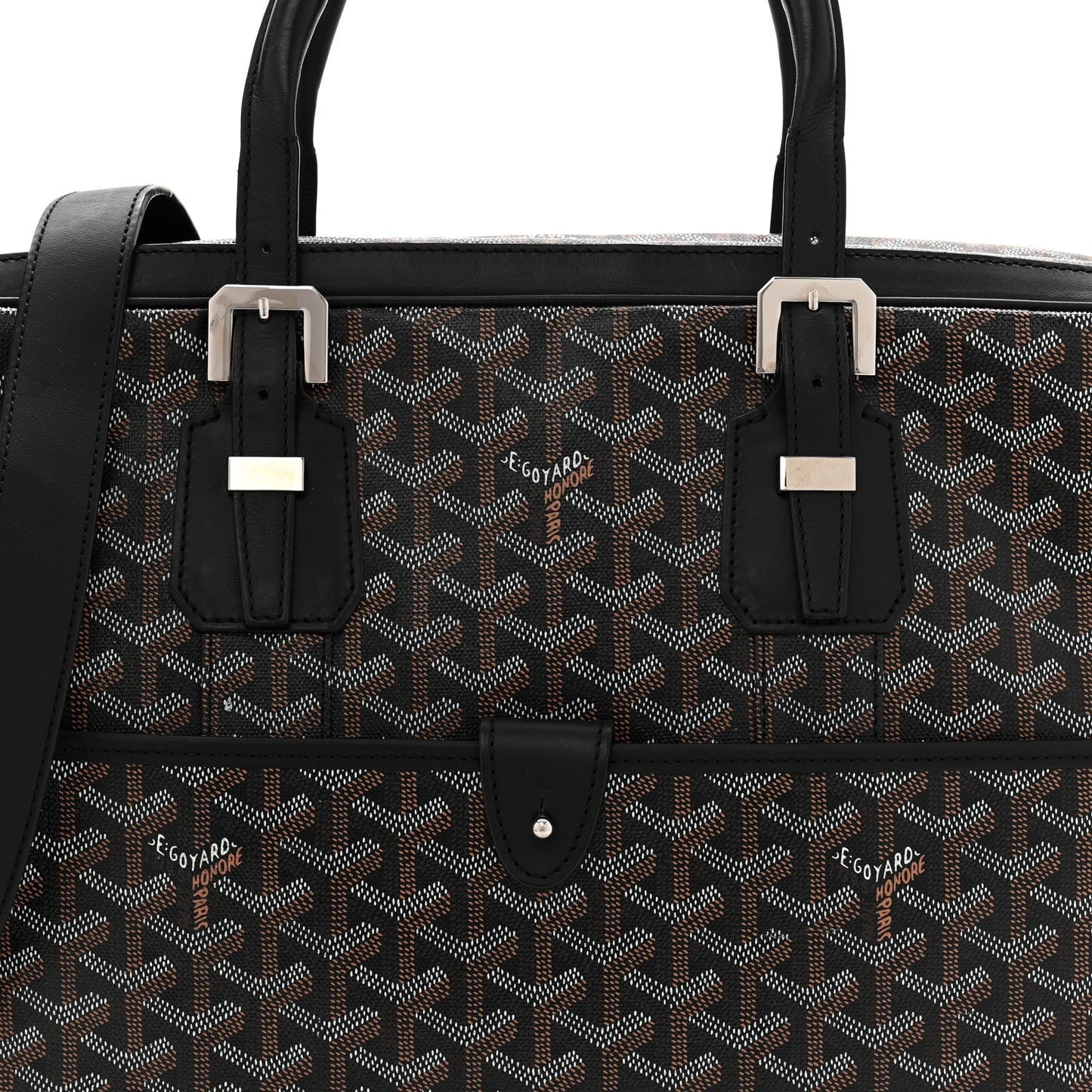 Goyardine Ambassade MM Briefcase Black