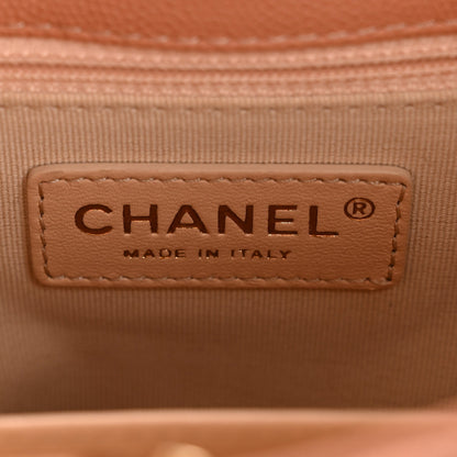 Caviar Quilted Wavy CC Hobo Beige