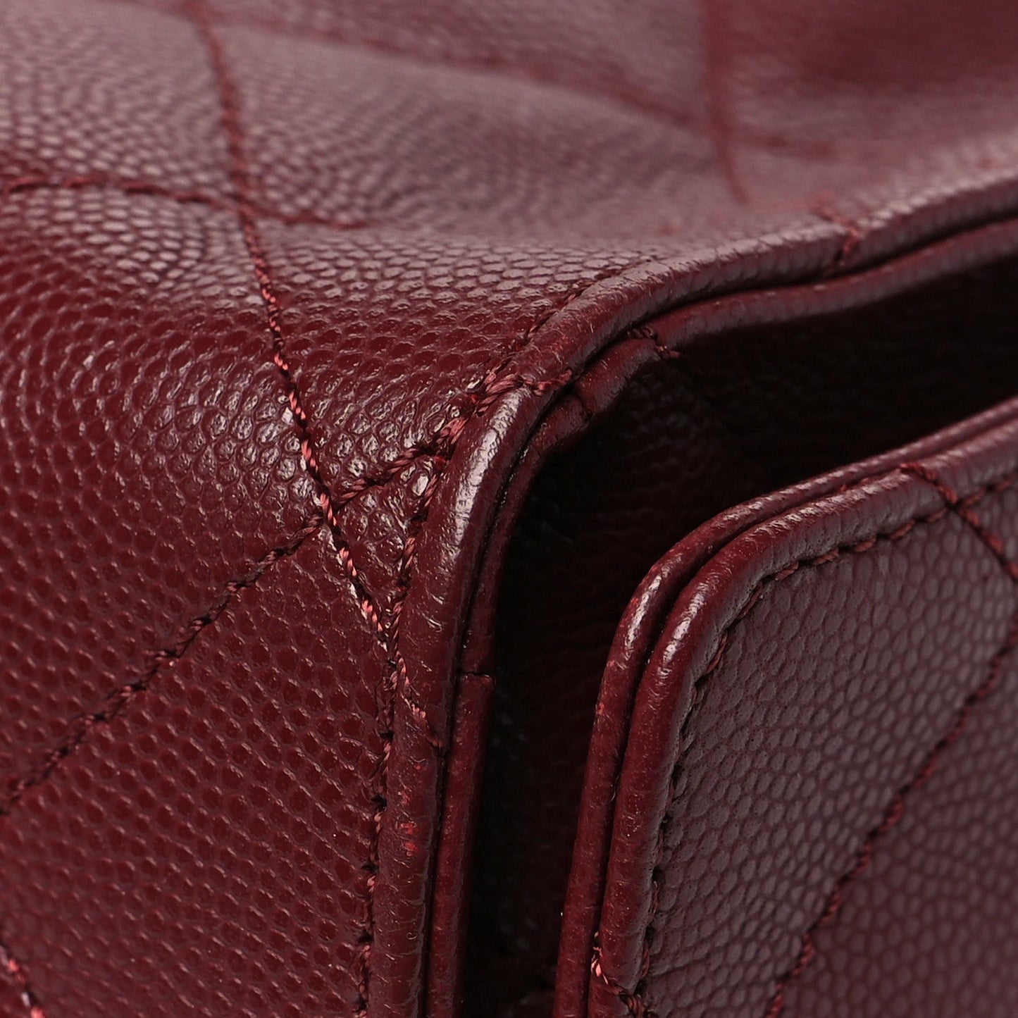 Caviar Quilted Medium Chanel 25 Handbag Burgundy