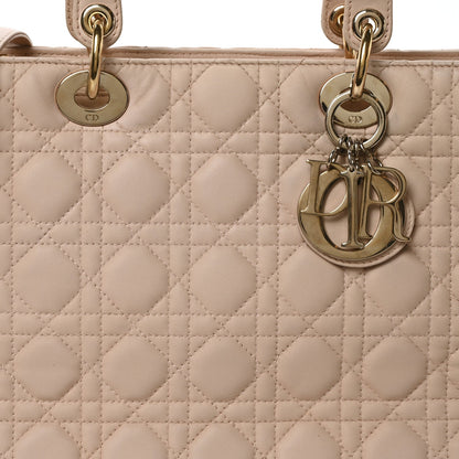 Lambskin Cannage Large Lady Dior Fard