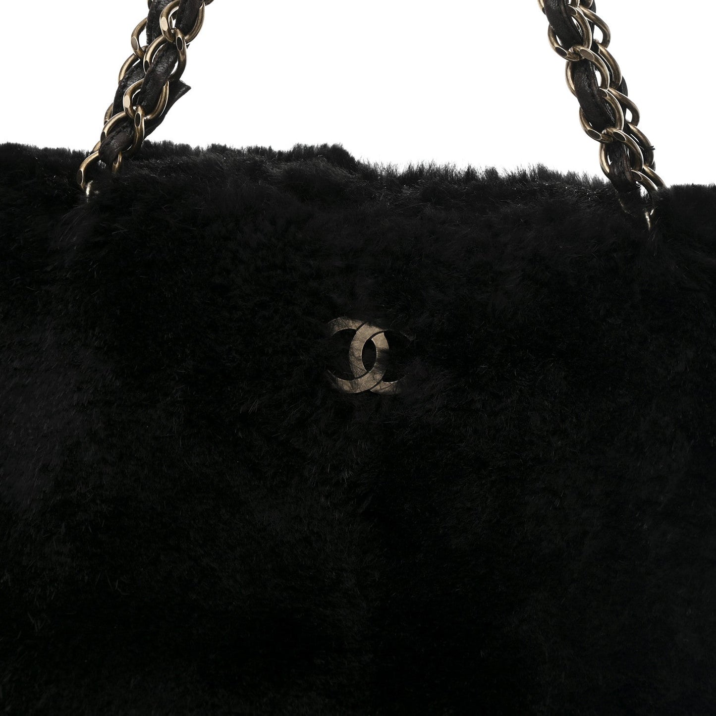 Orylag Rabbit Fur CC Tote Black