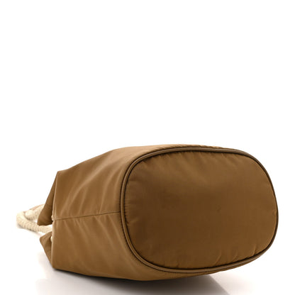 Re-Nylon Triangle Mariner Small Bucket Bag Brandy
