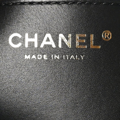 Washed Denim Quilted Small Chanel 25 Handbag Black
