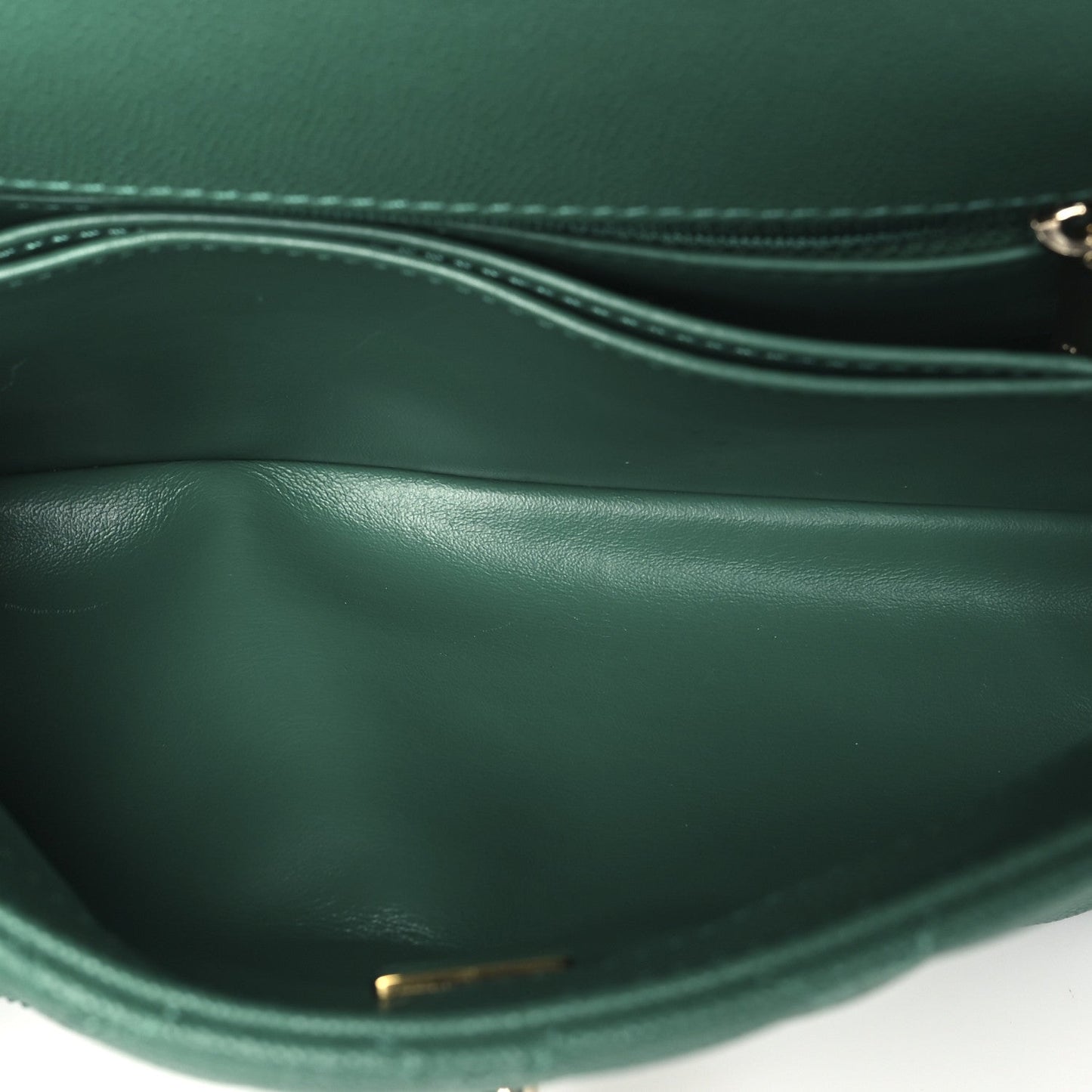 Caviar Quilted Mini Coco Handle Flap Green