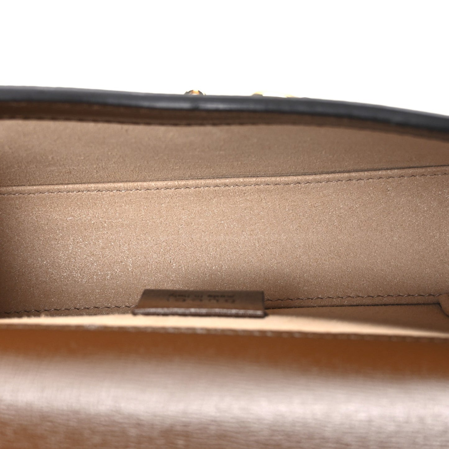 GG Supreme Monogram Mini Horsebit 1955 Shoulder Bag Beige Brown Sugar