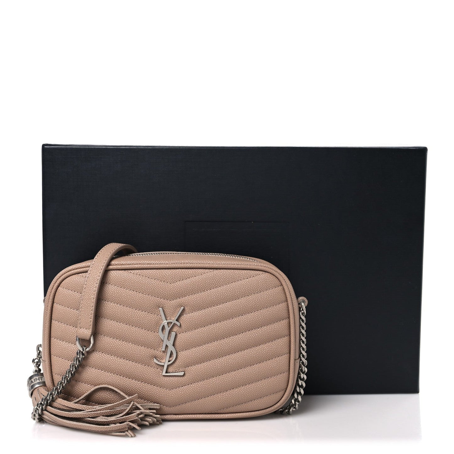 Grain De Poudre Matelasse Monogram Mini Lou Camera Bag  Gold Sand