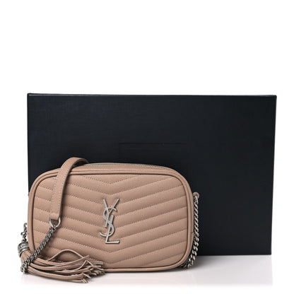 Grain De Poudre Matelasse Monogram Mini Lou Camera Bag  Gold Sand