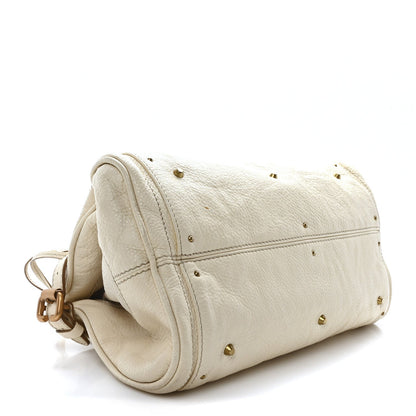 Calfskin Medium Paddington Satchel Ivory