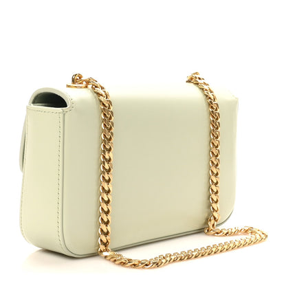 Shiny Calfskin Triomphe Chain Shoulder Bag Jade