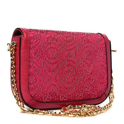 Canvas Calfskin Crystal GG Monogram Snakeskin Mini Horsebit 1955 Shoulder Bag Pink