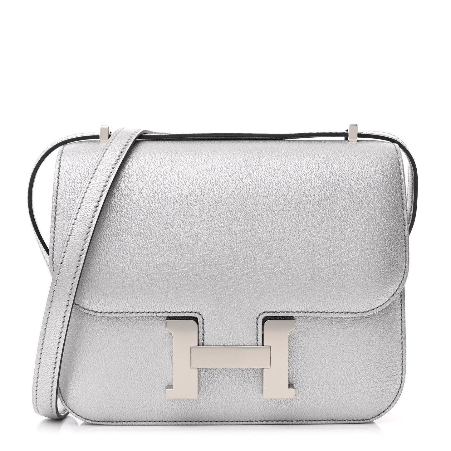 Metallic Chevre Chamkilight Constance 18 Argent