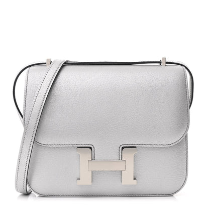 Metallic Chevre Chamkilight Constance 18 Argent